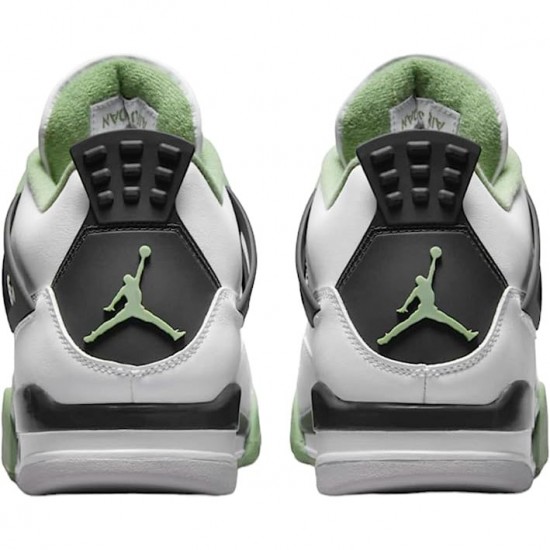 Reps AQ9129-103Air Jordan 4 Retro White Oil Green Dark Ash Jordan Shoes