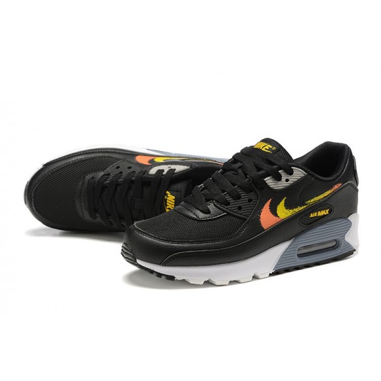 Reps Nike Air Max 90 Black Yellow and Orange Sneaker