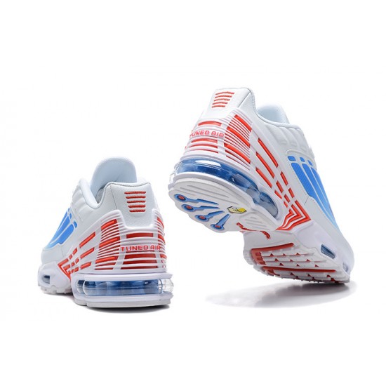 Reps Nike Air Max Plus 3 White Blue and Red Sneaker