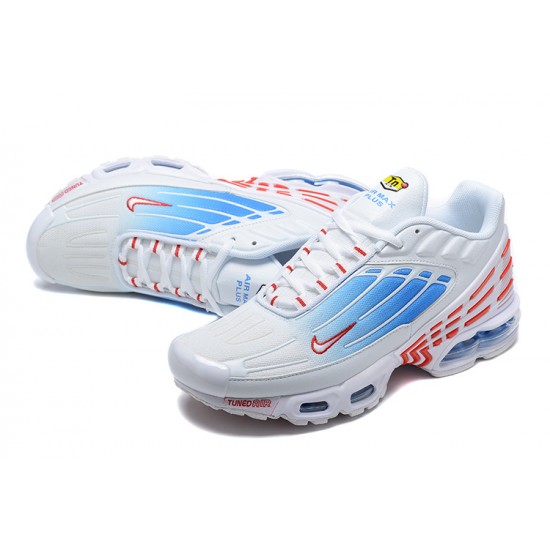 Reps Nike Air Max Plus 3 White Blue and Red Sneaker