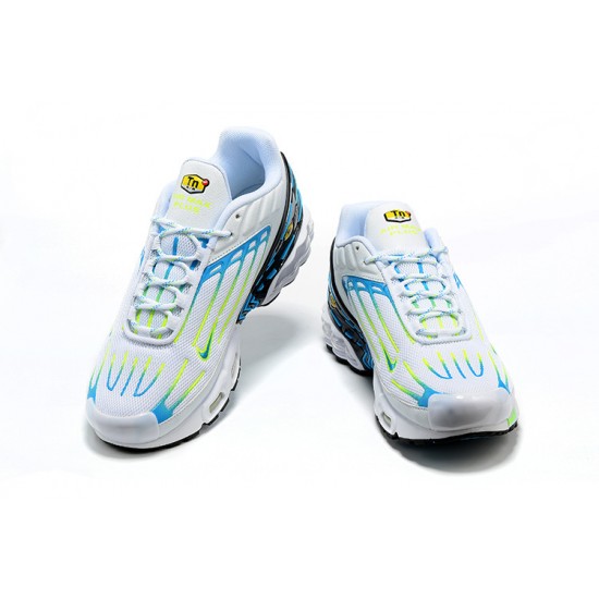 Reps Nike Air Max Plus 3 White Blue and Yellow DV7138-100 Sneaker