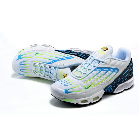 Reps Nike Air Max Plus 3 White Blue and Yellow DV7138-100 Sneaker