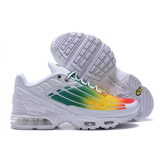 Reps Nike Air Max Plus 3 White Green and Yellow Sneaker