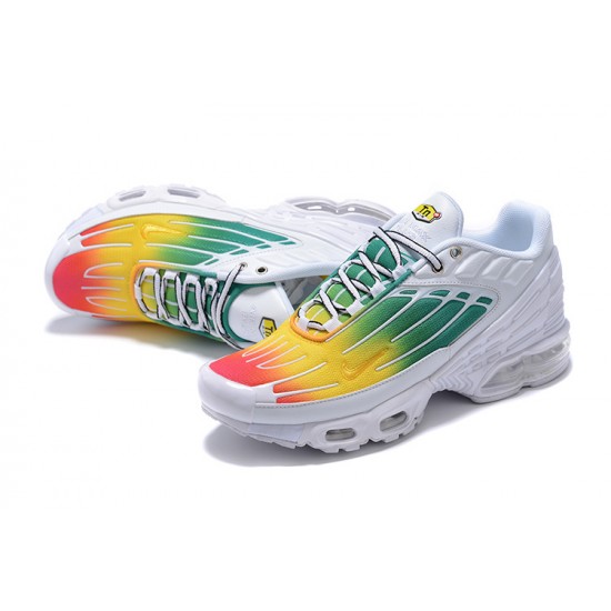 Reps Nike Air Max Plus 3 White Green and Yellow Sneaker