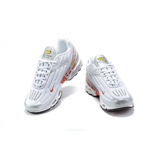 Reps Nike Air Max Plus 3 White Red and Silver Sneaker