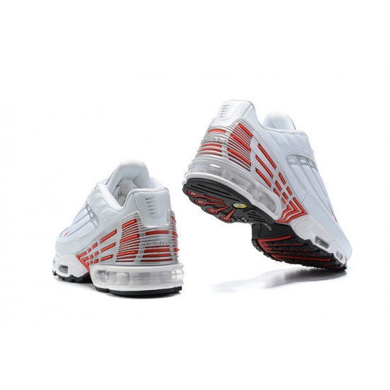 Reps Nike Air Max Plus 3 White Red and Silver Sneaker