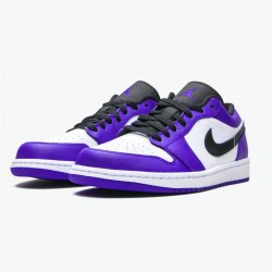 553558-500 Repsneakers Jordan 1 Low Court Purple White