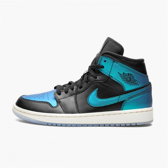 BQ6472-009 Repsneakers Jordan 1 Mid Iridescent Black (W)