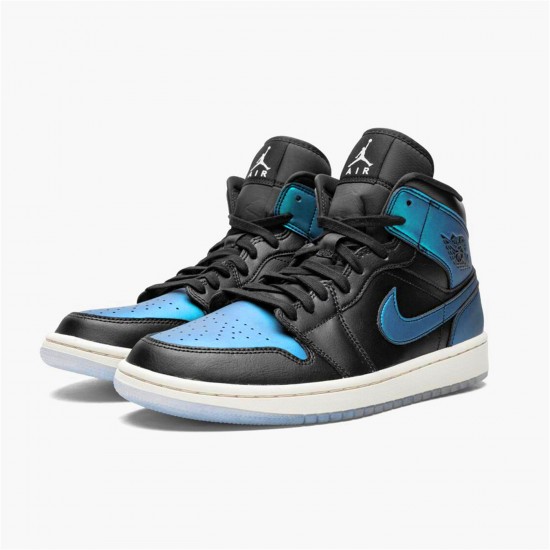 BQ6472-009 Repsneakers Jordan 1 Mid Iridescent Black (W)