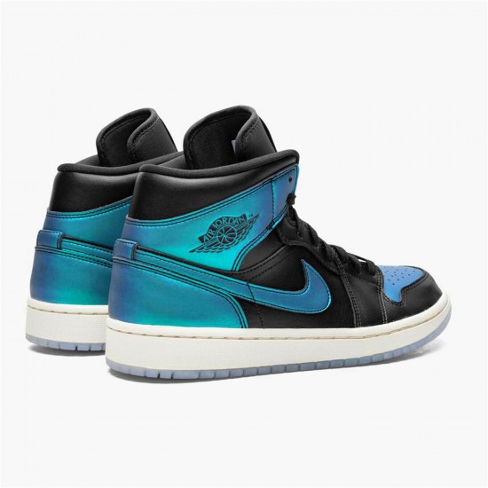 BQ6472-009 Repsneakers Jordan 1 Mid Iridescent Black (W)