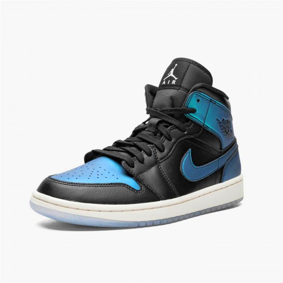 BQ6472-009 Repsneakers Jordan 1 Mid Iridescent Black (W)