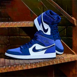 554724-445 Repsneakers Jordan 1 Mid Obsidian Sanded Purple