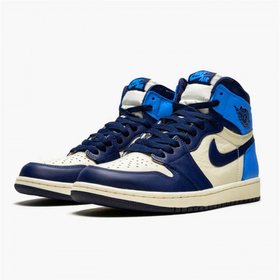 555088-140 Repsneakers Jordan 1 Retro High Obsidian UNC