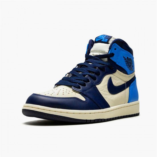 555088-140 Repsneakers Jordan 1 Retro High Obsidian UNC