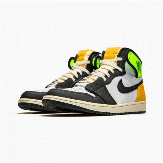 555088-118 Repsneakers Jordan 1 Retro High White Black Volt University Gold