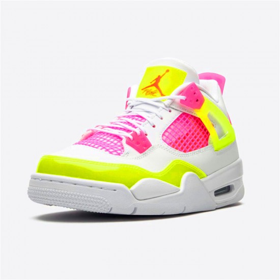 CV7808-100 Repsneakers Jordan 4 Retro White Lemon Pink (GS)